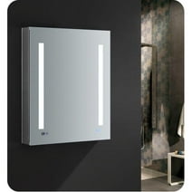 Fresca Tiempo 24x30" LED Lighting Aluminum Bathroom Medicine Cabinet in Mirrored