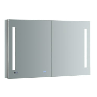 Fresca Tiempo 48x30" LED Lighting Aluminum Bathroom Medicine Cabinet in Mirrored
