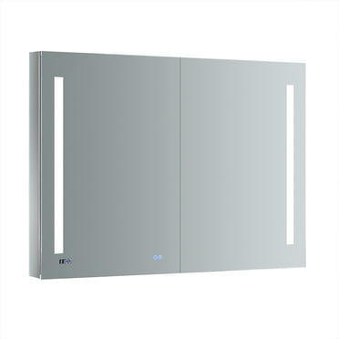 Fresca Tiempo 48x36" LED Lighting Aluminum Bathroom Medicine Cabinet in Mirrored