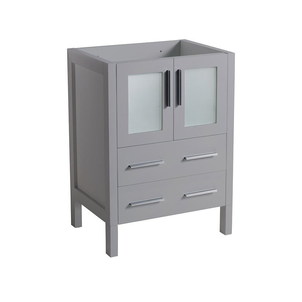 Torino 24" Gray Engineered Wood Modern Freestanding Vanity Cabinet