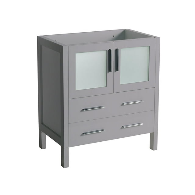 Fresca Torino 30" 2-drawer Engineered Wood Bathroom Cabinet in Gray
