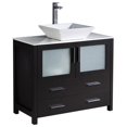 thumbnail image 1 of Fresca Torino 36" Espresso Modern Bathroom Cabinet with Vessel Sink, 1 of 3