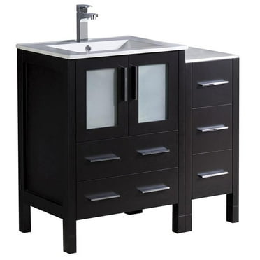 Fresca Torino 36" Espresso Modern Bathroom Cabinets with Integrated Sink