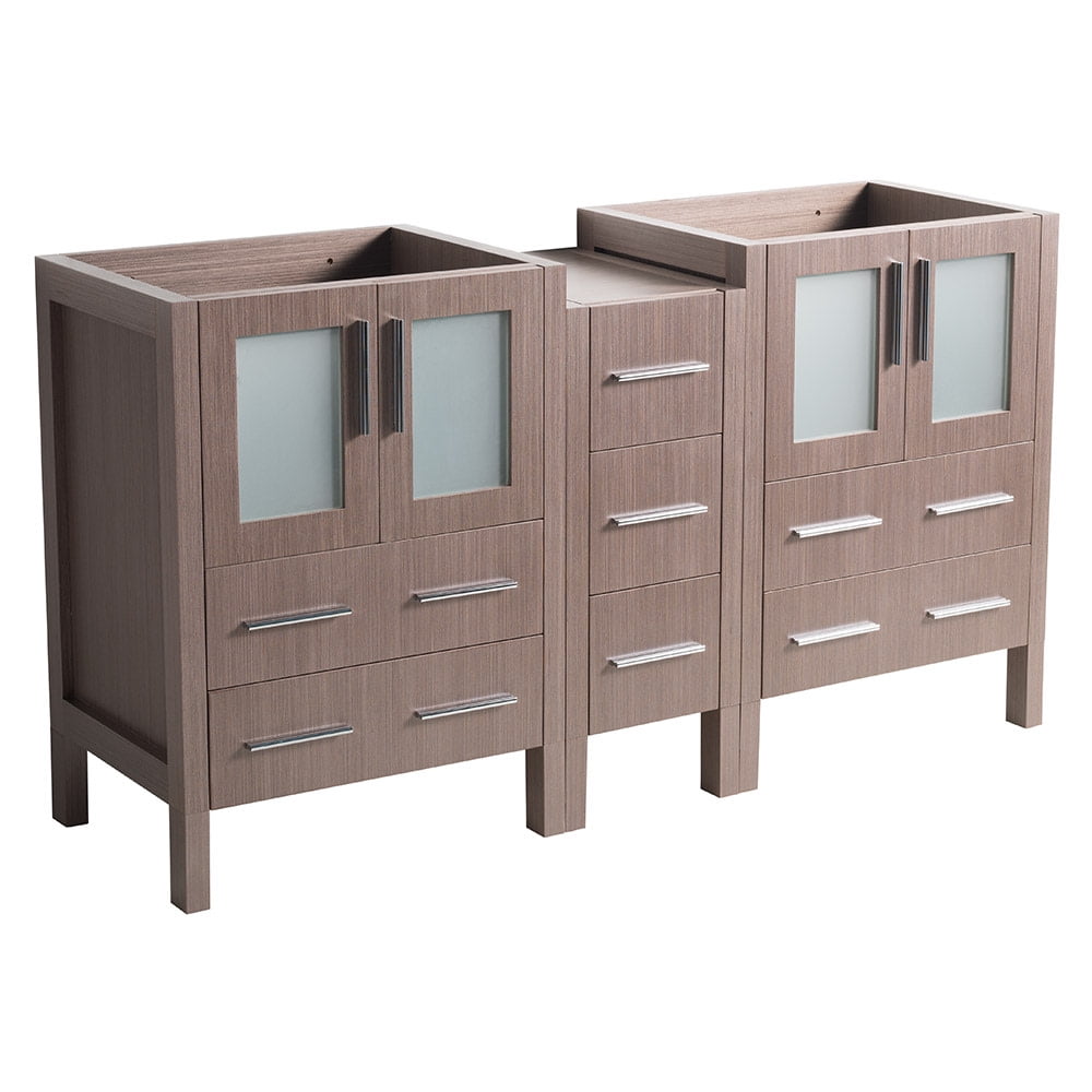 Fresca Torino 60" Gray Oak Modern Bathroom Cabinets - Walmart.com