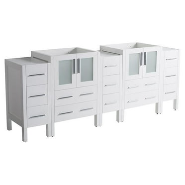 Fresca Torino 72" White Modern Bathroom Cabinets