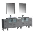 thumbnail image 1 of Fresca Torino 96" Engineered Wood Bathroom Vanity with Integrated Sinks in Gray, 1 of 5
