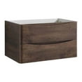 thumbnail image 1 of Fresca Tuscany 32" Wall Hung Modern Wood Bathroom Cabinet in Brown, 1 of 4