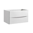 thumbnail image 1 of Fresca Tuscany 32" Wall Hung Modern Wood Bathroom Cabinet in Glossy White, 1 of 5