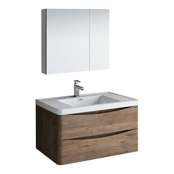 Fresca Fvn9036 Tuscany 36" Wall Mounted Single Basin Vanity Set - Pink