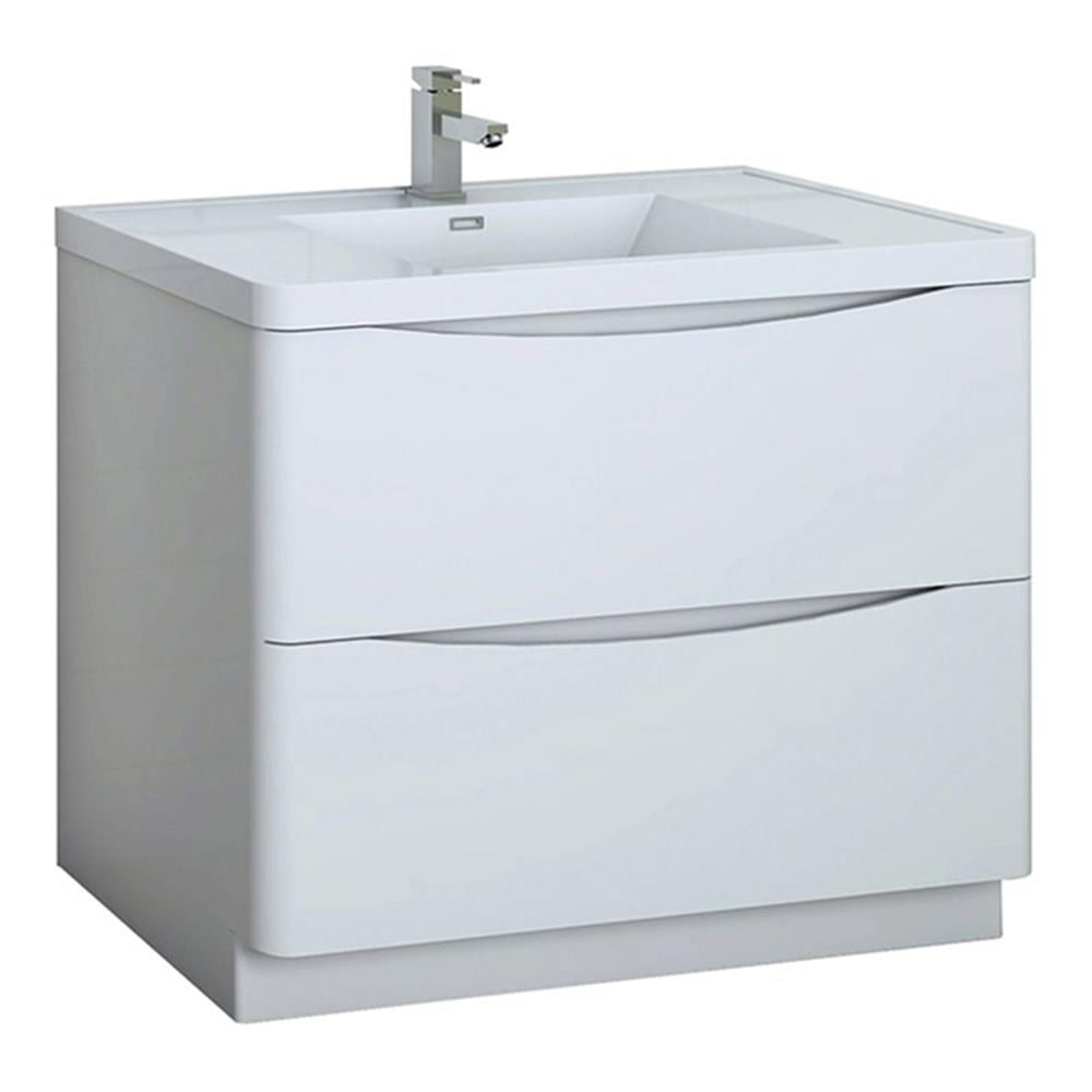 Tuscany 40" Glossy White Acrylic Single Sink Vanity