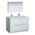 thumbnail image 1 of Fresca Fvn9148-D Tuscany 48" Free Standing Double Basin Vanity Set - White, 1 of 8