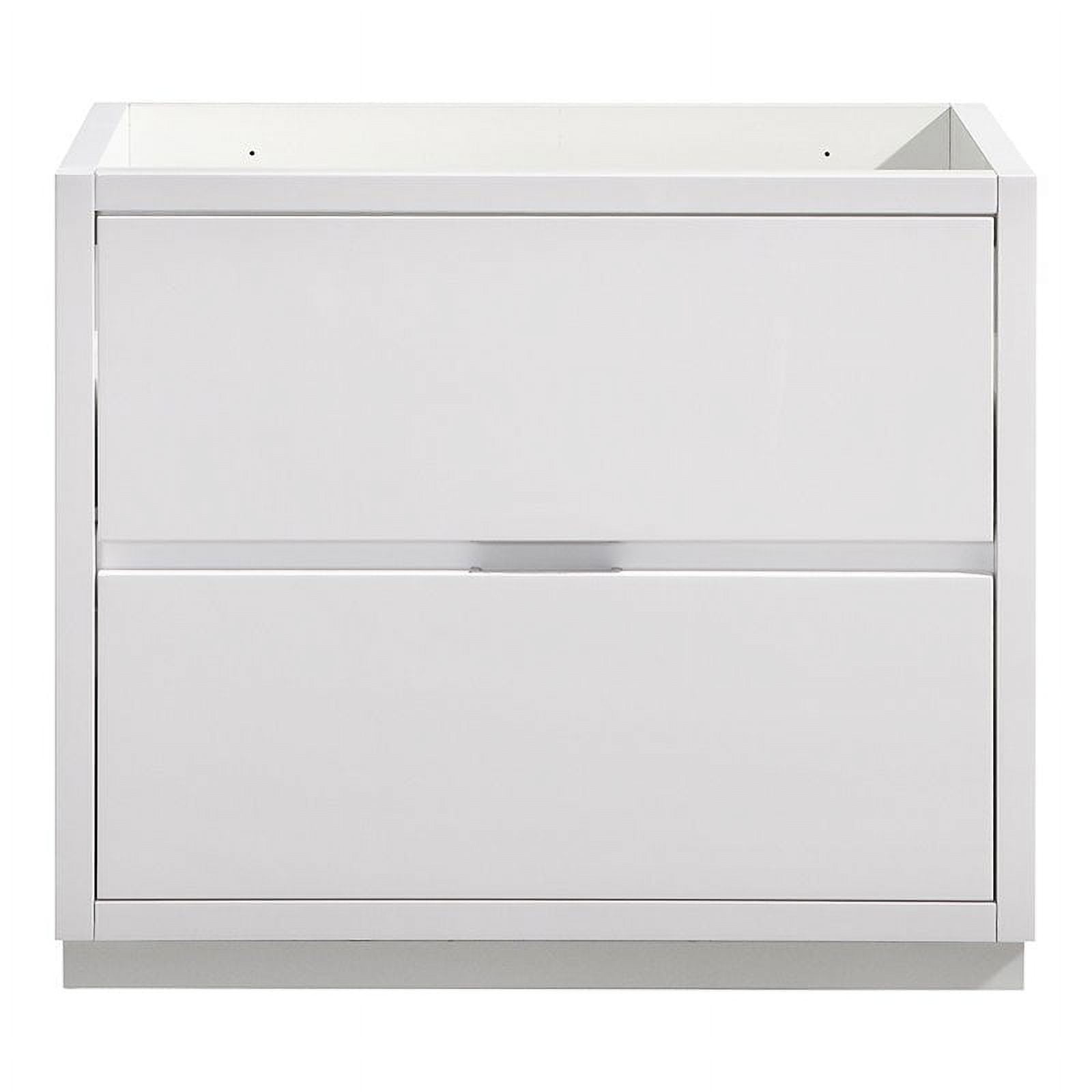 Glossy White 35" Modern Freestanding MDF Bathroom Vanity