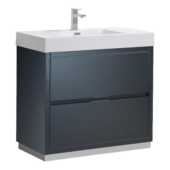 Fresca Valencia 36" Dark Slate Gray Free Standing Modern Bathroom Vanity