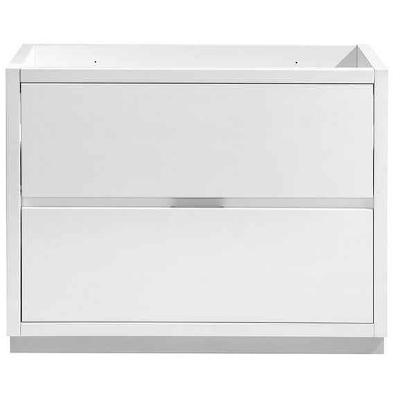 Fresca Valencia 40" Glossy White Free Standing Modern Bathroom Cabinet