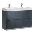 thumbnail image 1 of Fresca Valencia 48" Double Sinks Wood Bathroom Vanity in Dark Slate Gray, 1 of 3