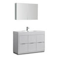 thumbnail image 1 of Fresca Valencia 48" Glossy White Free Standing Modern Bathroom Vanity w/ Medicine Cabinet, 1 of 5