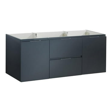 Fresca Valencia 48" Single Sink Modern Wood Bathroom Cabinet in Dark Slate Gray