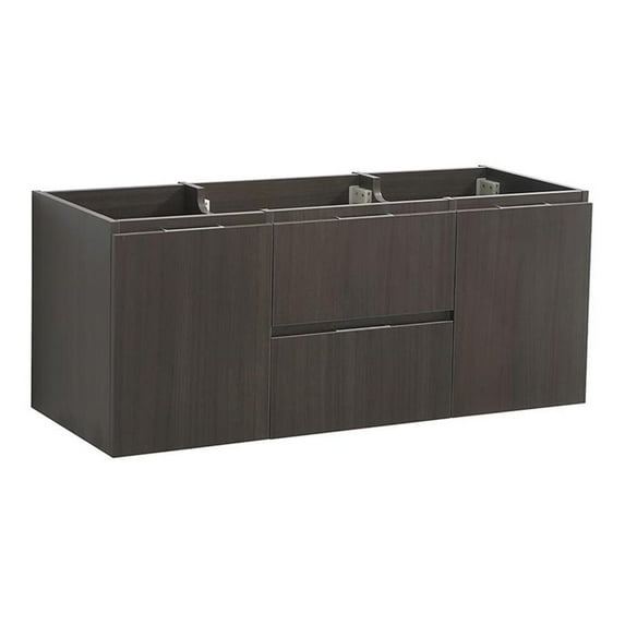 Fresca Valencia 48" Gray Oak Wall Hung Single Sink Modern Bathroom Cabinet