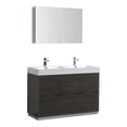 thumbnail image 1 of Fresca Valencia 48" Gray Oak Free Standing Double Sink Modern Bathroom Vanity with Medicine Cabinet, 1 of 5