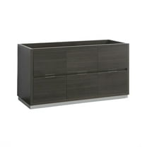 Fresca Valencia 60" Free Standing Single Sink Wood Bathroom Cabinet in Gray Oak