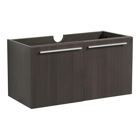 Fresca Vista 30" Gray Oak Wall Hung Modern Bathroom Cabinet