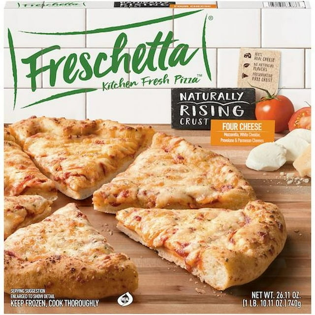 Freschetta Naturally Rising Crust Four Cheese Pizza, 26.11 Ounce -- 14 per case.
