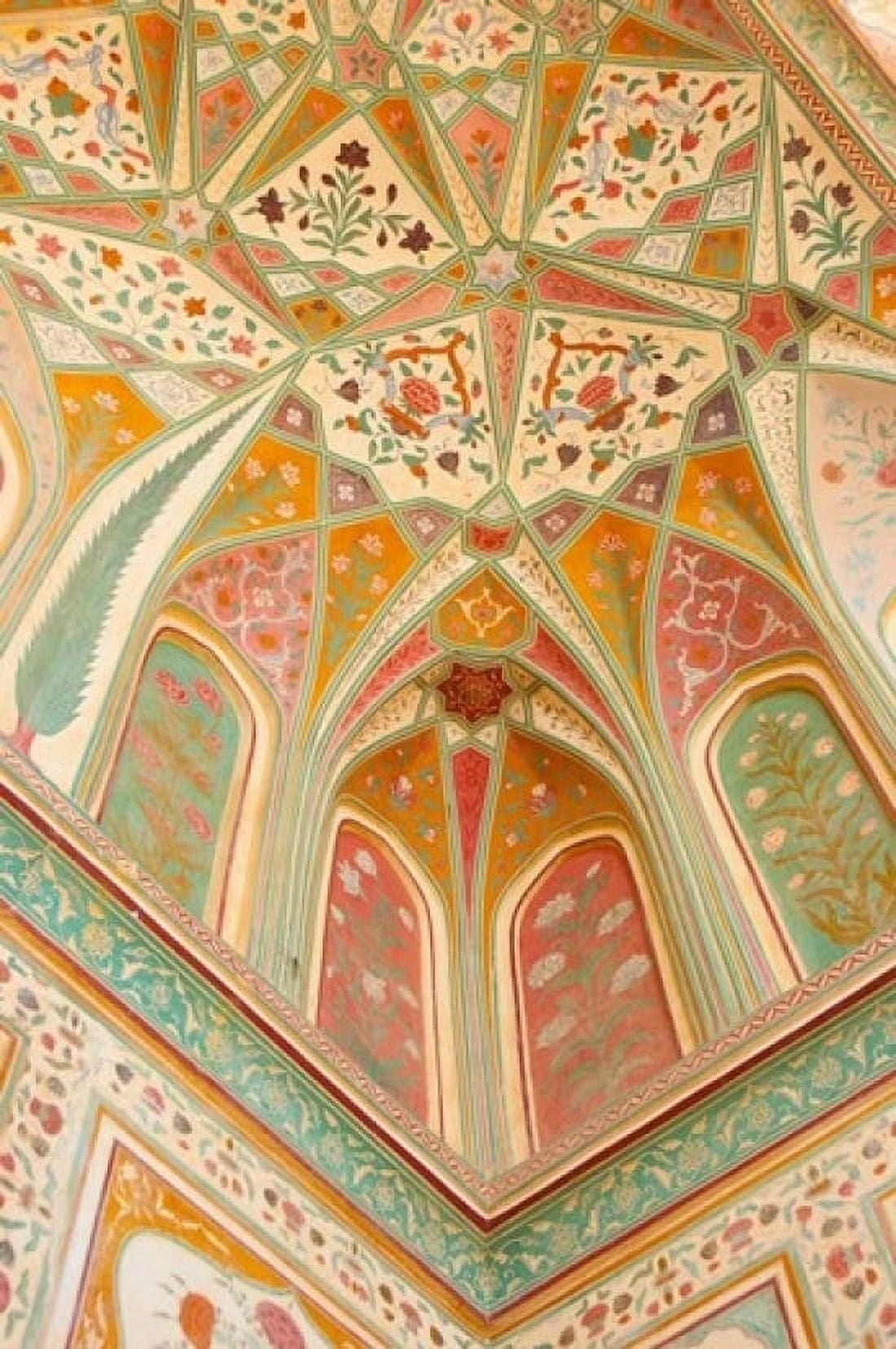 Frescoes Ganesh Pol Amber Fort Jaipur Rajasthan India Canvas Art - Inger Hogstrom DanitaDelimont (24 x 36)