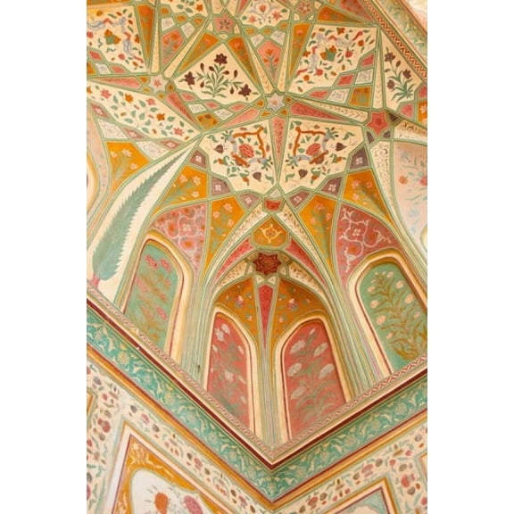 Frescoes Ganesh Pol Amber Fort Jaipur Rajasthan India Canvas Art - Inger Hogstrom DanitaDelimont (24 x 36)