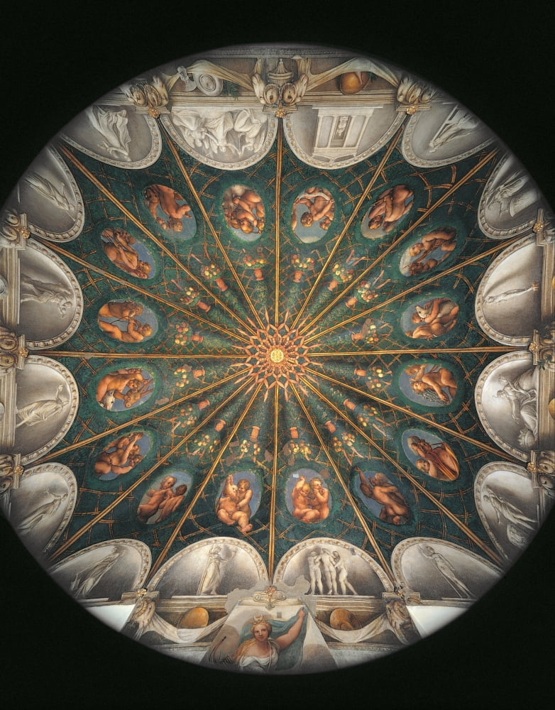 Frescoes In The Camera Della Badessa At The Convent Of St Paolo In Parma Canvas Art - (18 x 24)