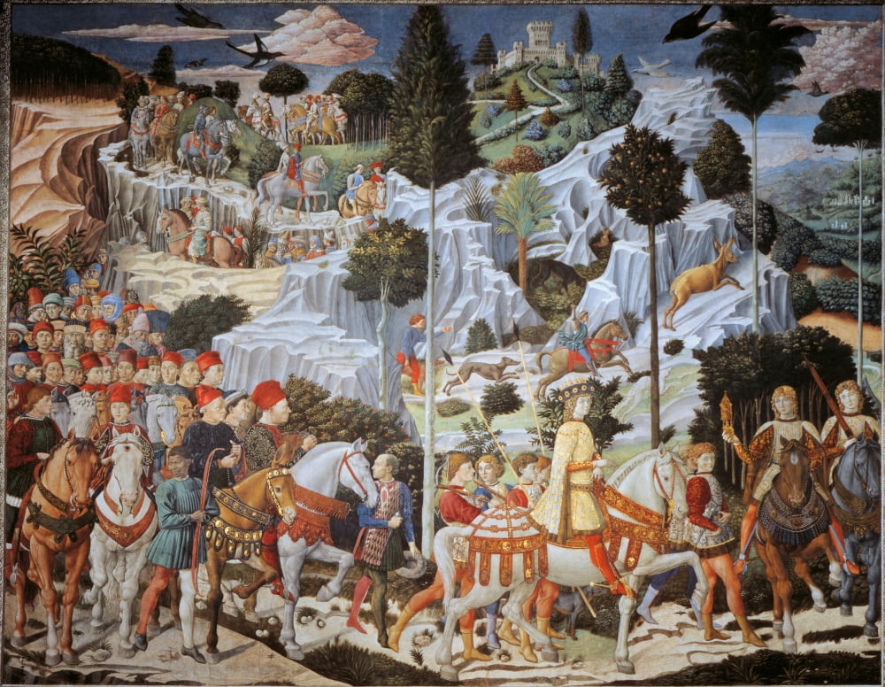 Frescoes Of The Chapel Of The Magi Canvas Art - (24 x 18)