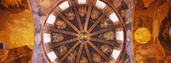 Frescos in a church Kariye Museum Holy Savior in Chora Church Istanbul Turkey Canvas Art - Panoramic Images (30 x 12)