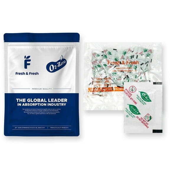 Fresh & Fresh (40 Packet) 100cc Premium Oxygen Absorbers Packets for Food Storage (1 Bag of 40 Packet) - For Long Term Food Storage, Vacuum Sealed, ISO 9001 Certified Facility Manufactured