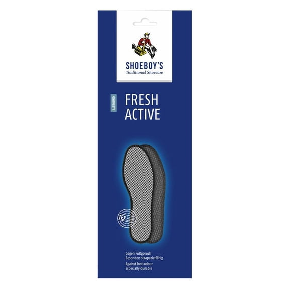 Fresh Active Insole, Size 44, equipped with an activated charcoal filter that effectively absorbs foot odor, keeping your feet fresh throughout the day.