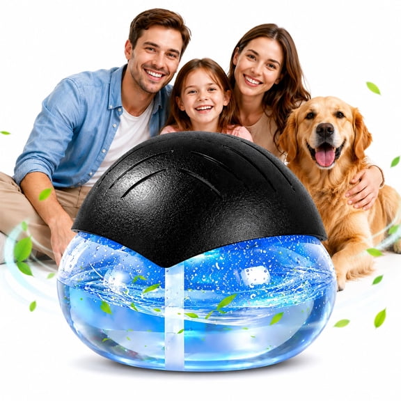 Fresh Air Revitalizer Diffuser – Water-Based Air Purifier & Aromatherapy LED Humidifier, Atmospheric Water Generator from Air, Rainbow Air Washer with LED Night Light，blue