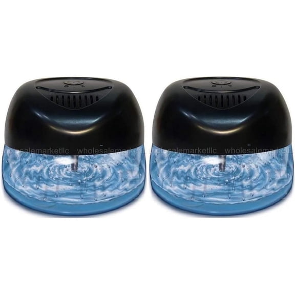 Fresh Aire 2-Pack Water Air Washer, Water-Based Air Revitalizer & Room Freshener with 4 Fragrance Bottles, 7-Color LED Night Light and Relaxing White Noise