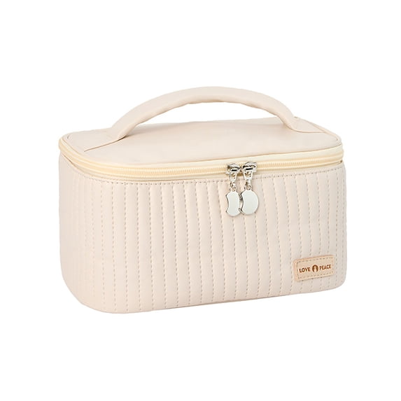 Cosmetic Bag Portable Storage Fresh Open Cover Cake Makeup Bag Solid Hand Wash Cosmetics Organizer for Travel and Daily Use