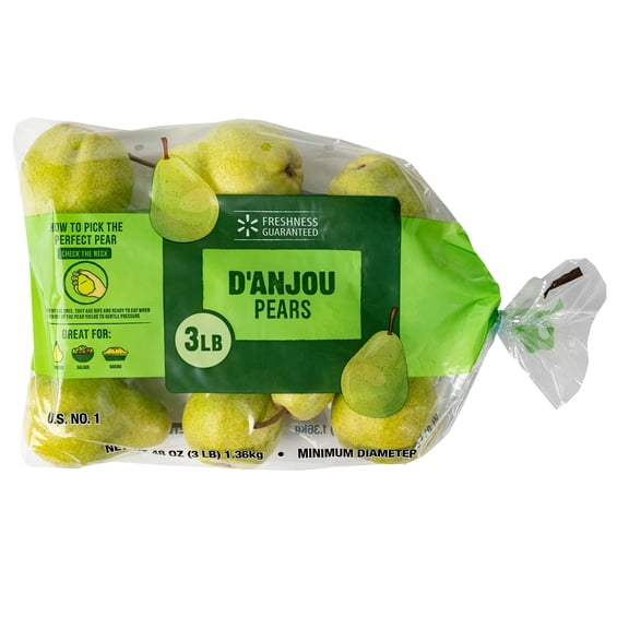 Fresh Anjou Pears, 3 lb Bag