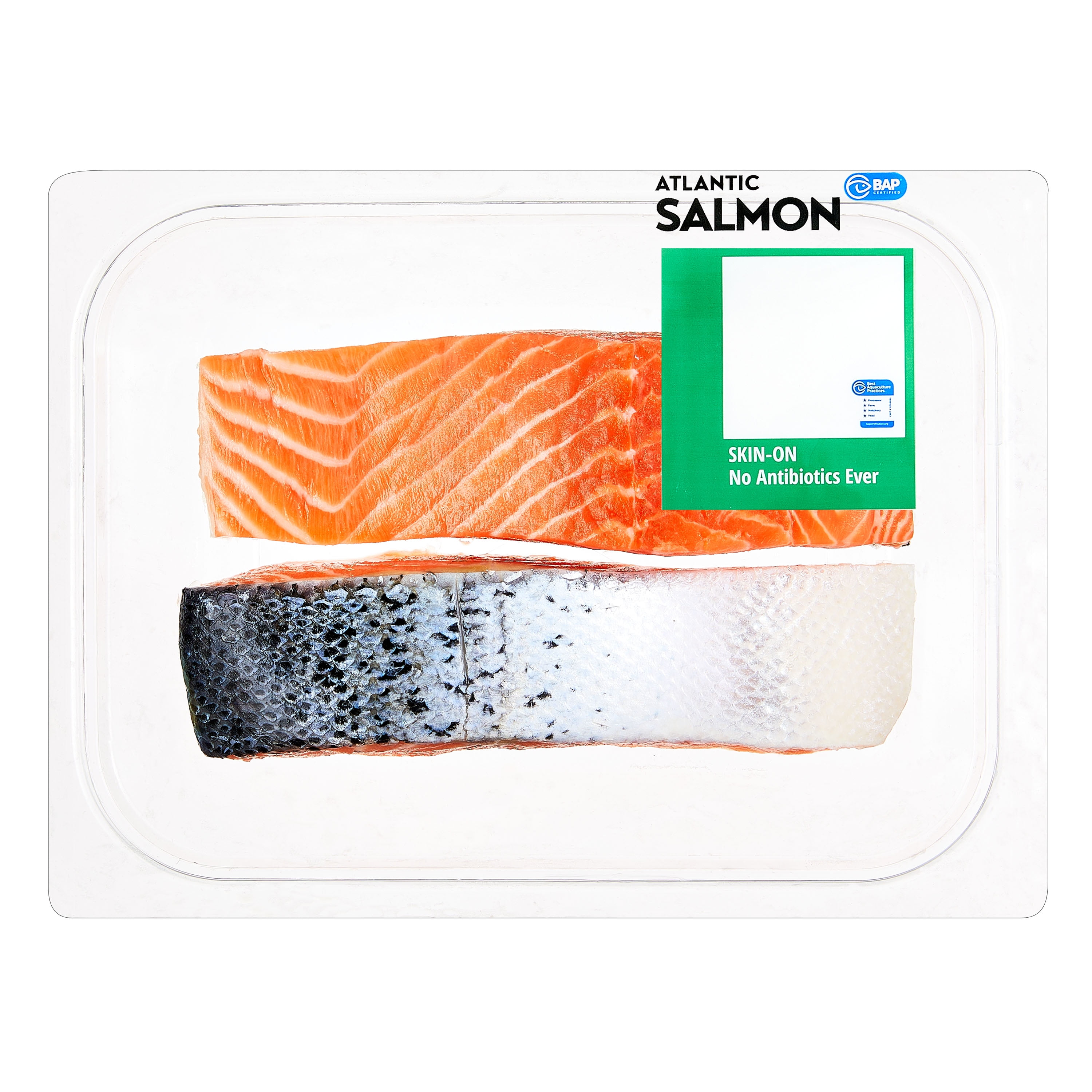 Fresh Antibiotic Free Atlantic Salmon Portions, 0.70 1.1 lb. Whole