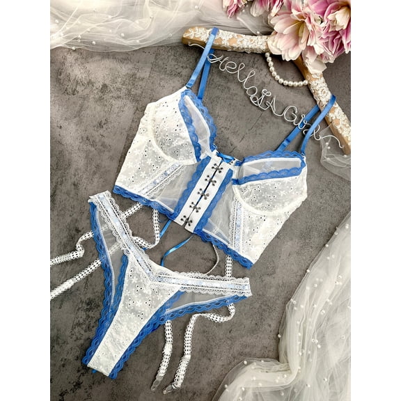 Fresh Appeal Lace Lingerie Set (WHITE, S)