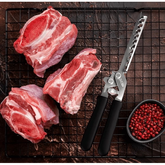 Fresh Arrival!Rib Membrane Remover, Stainless Steel Cooking Accessories, Ergonomic BBQ Accessories, Dishwasher Safe Grilling Accessories, Barbecue Tool Set - Gift for Men