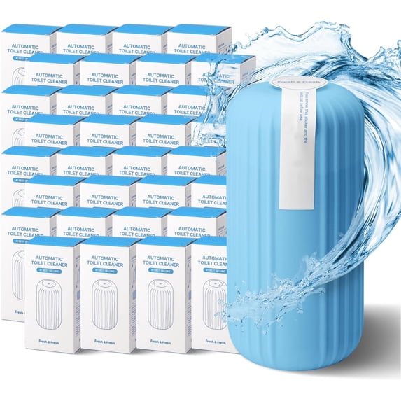 Fresh & Fresh Automatic Toilet Bowl Cleaners(Sky Blue) - 32 Bottles(UPTO 2500 FLUSHES/Bottle),Commercial and Residential Toilet Cleaner 3-4 MONTH Lasting Toilet Bowl Cleaner Bottle