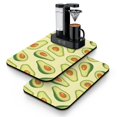 thumbnail image 1 of Fresh Avocado Dish Drying Mat, Cute Green Fruit Lover Pattern Absorbent Kitchen Mat, 1 of 6