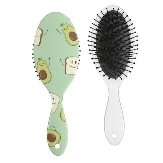 Fresh Avocado Hair Brush - Ergonomic Handle for Easy Grip, Gentle Detangler for All Hair Types