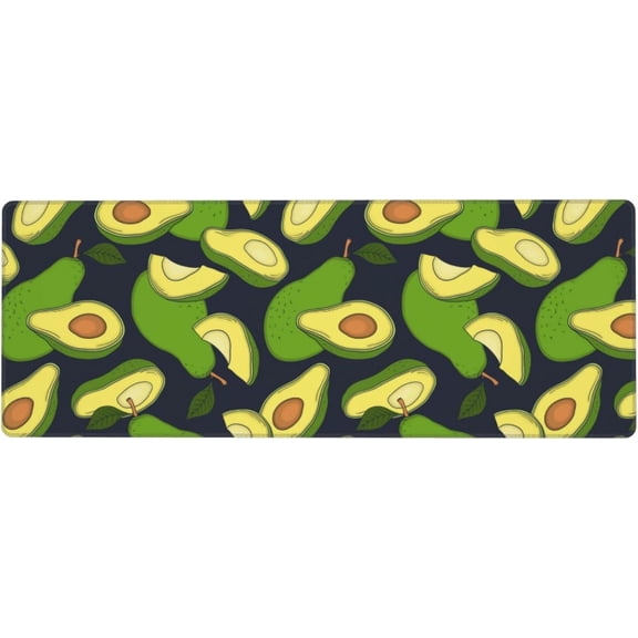 Fresh Avocado Pattern Large Gaming Mouse Pad 11.8x31.5 Inch NonSlip Rubber Mice Pads, Bring Nature Indoors with This Vibrant and Functional Gaming Mat