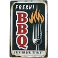 thumbnail image 1 of Fresh BBQ Vintage Metal Tin Sign Poster Plaque Bar Pub Club Wall Home Bar Decor 8 X 12 Inches, 1 of 4