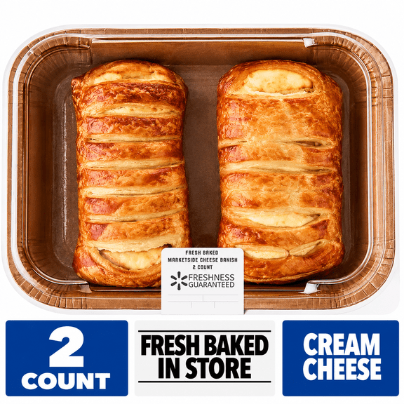 Marketside Fresh Baked Cream Cheese Danish, 2 Count