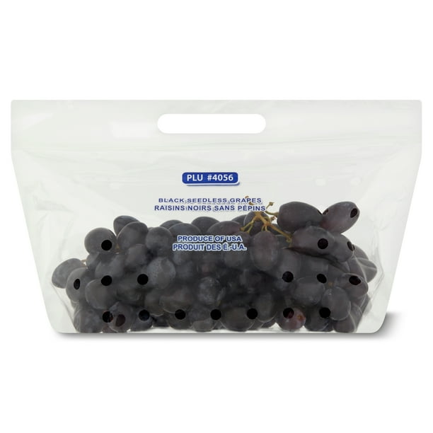 Fresh Black Seedless Grapes, Bag (2.25 lbs/bag est.)