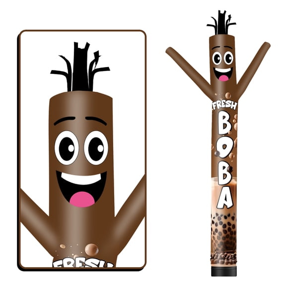 Fresh Boba Inflatable Tube Man Wacky Wavy Dancing Guy for Outdoor Decoration Advertising Business Promotion (Blower Not Included)
