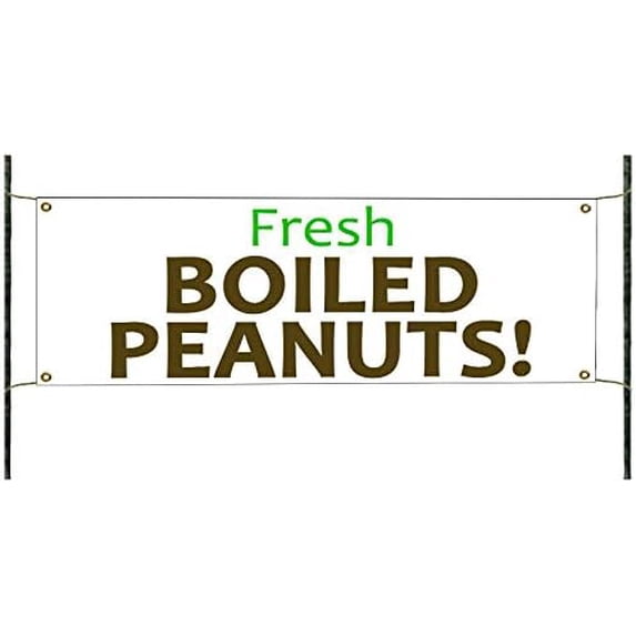 Fresh Boiled Peanuts Unique Notice Novelty Indoor Outdoor Banner Sign ...