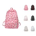 thumbnail image 1 of Fresh Bow Pattern Cute Backpack Preppy Style School Backpack Bookbag with Small Makeup Pouch Casual Campus Daypack with Spacious Compartments for Daily Student Use, 1 of 5